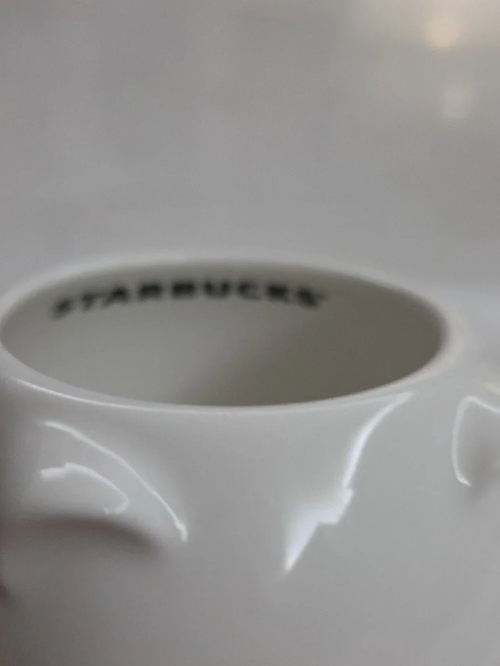 Starbucks White Bear Mug with Green and Red Holiday Cup